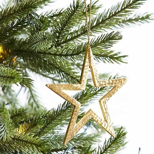 Gold Star Shape Tree Decoration - Product Image 1