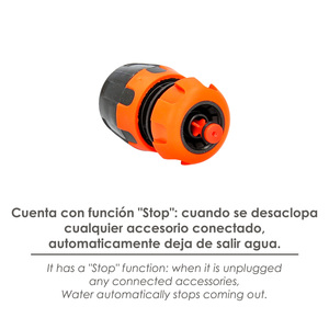 Connettore per Tubo Flessibile Soft-Touch 1/2 con Funzione Stop - Product Image 3
