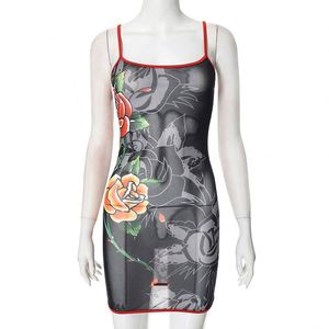 Vestido Estilo Europeo Americano YZ 2026 K25DS023, Vestido Sexy para Mujer, Estampado, ODM, Corte Ajustado, Tubo, Antiestático Natural - Product Image 6