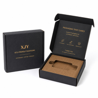 Boîte d'expédition en carton rigide écologique XJY, découpée à l'emporte-pièce, avec logo imprimé et gaufrage pour chaussettes, avec insert en carton ondulé