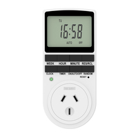Wattsave Prise australienne 240V 10A, interrupteur horaire numérique d'intérieur, économiseur d'énergie, IP22, matériau PC, garantie 1 an, certifié CE