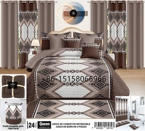 Vua Kích thước <span class=keywords><strong>24</strong></span> mảnh microfiber <span class=keywords><strong>bedding</strong></span> <span class=keywords><strong>Set</strong></span> với phù hợp với rèm cửa đặc biệt thực hiện - Product Image 6