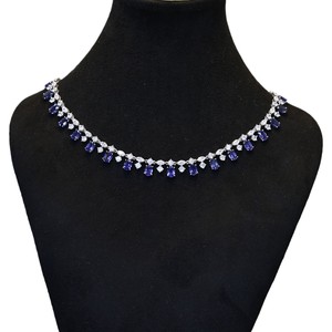 Moda di lusso 33 carati <span class=keywords><strong>collana</strong></span> di zaffiri coltivati S925 argento Mosan Diamond Set luce di lusso principessa Link farfalla - Product Image 5
