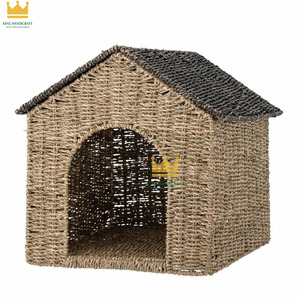 Panier de rangement en jonc de mer tressé pour chien, organisateur de jouets, panier de rangement, décoration de chambre d'enfant, OEM - Product Image 1