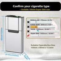 Étui à cigarettes en aluminium à verrouillage temporel avec écran LCD Boîte à cigarettes portable pour arrêter de fumer
