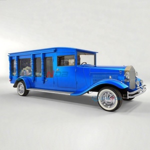 Hot-selling Modern Design White Double Axle Electric Funeral Hearse <b>Trailer</b> Antique Coffin Cart for Special Transportation - Product Image 6