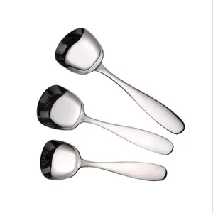 Utensílios de cozinha de prata para restaurante, conjunto de serviço de aço inoxidável 18/8 colher de servição