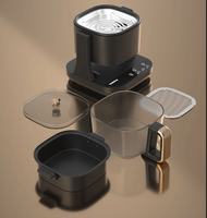 Meilleure vente transfrontalière 2025 : Friteuse à air rotative à 180 degrés pour friture, cuisson à la vapeur et friture profonde, Vente directe usine, Prise en charge