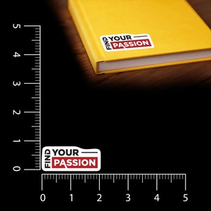 Haute qualité : Trouvez votre passion |   Autocollant pour album de scrapbooking |   Découpe à l'emporte-pièce |   2,5x1,5 |   Étanche - Product Image 2