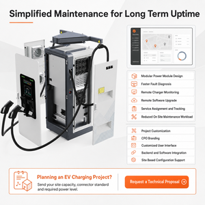 สถานีชาร์จรถยนต์ไฟฟ้า StarCharge V5 240kW แบบ Dual CCS2 DC Fast Charger สำหรับเชิงพาณิชย์ เหมาะสำหรับสถานีบริการรถยนต์และ CPOs - Product Image 4