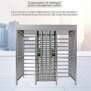 ประตูหมุนสแตนเลสพร้อมคุณสมบัติความปลอดภัยขั้นสูง ประตูหมุนแบบเลื่อน ประตูหมุนสูงเต็มความสูงสำหรับโรงงาน - Product Image 2