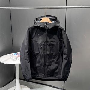 <span class=keywords><strong>Veste</strong></span> Imperméable Unisexe avec Fermeture à Glissière, Respirante, Coupe-Vent, PU pour Activités de Plein Air-Randonnée Solide - Product Image 4