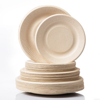 Vente en gros SINCERE 100% compostable Assiettes en dentelle de 7 pouces jetables en pulpe de bagasse de canne à sucre Assiettes rondes pour gâteaux pour le camping