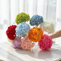 Bouquet de fleurs artificielles d'hortensia LUYI-ong, arrangements floraux en soie, fleurs artificielles de qualité supérieure pour mariage, fête, Noël
