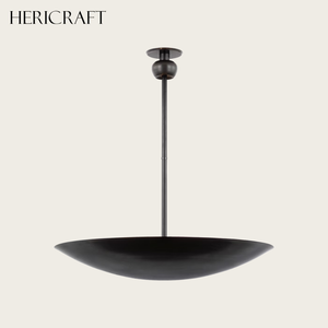 Lustre en laiton de style moderne du milieu du siècle, luminaire suspendu minimaliste à LED de luxe pour salon, salle à manger, cuisine, entrée, 110V - Product Image 2
