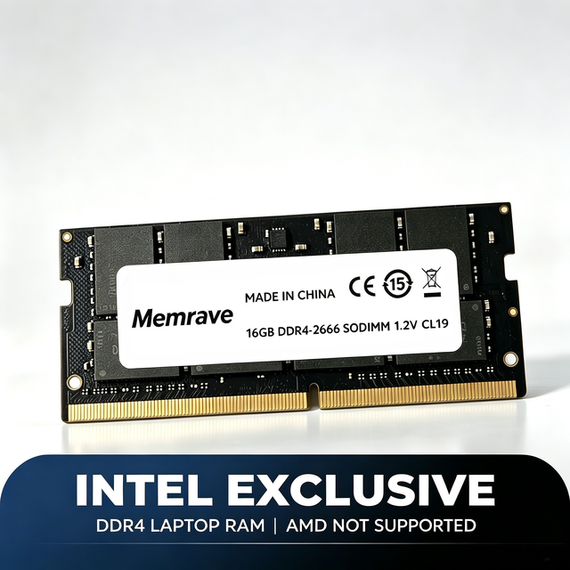16GB DDR4 2666 SODIMM Laptop RAM 1.2V CL19 Notebook Memory Only Fit Intel CPU Laptops, Incompatible with AMD