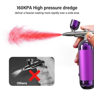 Aérographe portable pour ongles avec compresseur, aérographe rechargeable sans fil, pistolet de pulvérisation manuel pour la peinture sur ongles, l'art des ongles et l'artisanat - Product Image 2