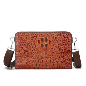 Bolso de Mano de Cuero Genuino con Patrón de Cocodrilo, Gran Capacidad, Diseño Casual, Impermeable, para <span class=keywords><strong>Hombre</strong></span>, Estilo Ejecutivo - Product Image 4