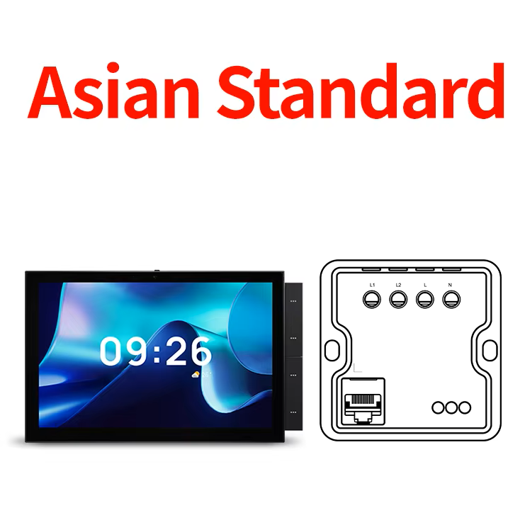 Gris - Caja de pared estándar asiática