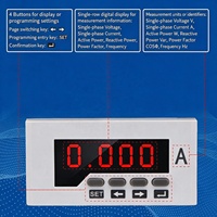 Ampèremètre numérique monophasé 4896 avec écran LCD intelligent, communication RS-485 et alarmes de limite supérieure/inférieure pour applications embarquées