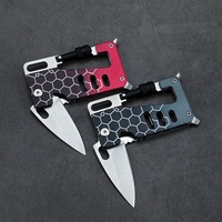 Outils EDC en acier inoxydable, couteau pliant et mousqueton pour le camping, la randonnée et les activités de plein air