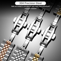 Bracelet en acier inoxydable de luxe avec fermoir papillon pour Samsung Galaxy Watch Ultra 47 mm, bracelet de montre en métal à cinq maillons
