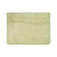 Porte-cartes texturé croisé de conception OEM de dernière génération, portefeuille fin pour poche avant, porte-cartes d'identité et de crédit léger