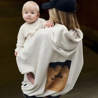 Sweat-shirt à capuche oversize personnalisé avec motif graphique au dos, collection Automne-Hiver 2026, style streetwear décontracté à épaules tombantes