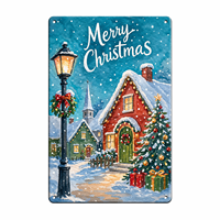 Plaques décoratives personnalisées avec logo pour fêtes de Noël à la maison, enseignes vintage en métal pour les fêtes, enseigne en métal Joyeux Noël pour la décoration murale vintage