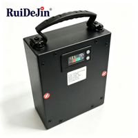 Batterie Li-ion avec affichage numérique du niveau de charge et chargeur pour robot UGV de patrouille