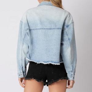 여성용 웨스턴 카우보이 플로럴 자수 데님 재킷 힙합 꽃 자수 보이프렌드 진 코트 빈티지 재킷 - Product Image 6