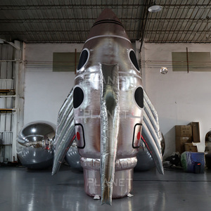 Modelo Inflable Gigante Personalizado de Nave Espacial Plateada para Publicidad - Product Image 5