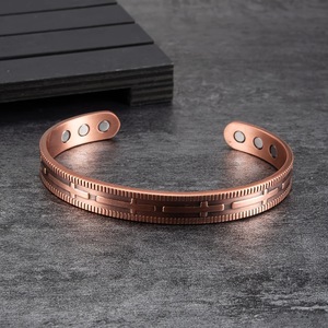 Cross Magnetic Energy <b>Bracelet</b> Bronze <b>Copper</b> Alloy Unisex Gift Jewelry Cuff <b>Bracelet</b> With Cross Pattern Open Design - Product Image 4