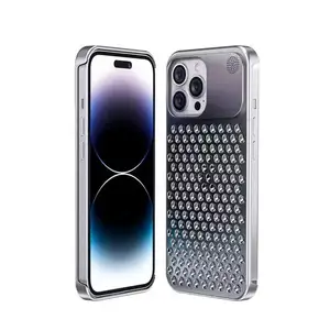 Yapears铝金属无边框香薰手机壳iPhone 15 14 Pro Max散热外壳防刮盖