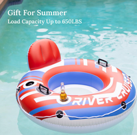Canapé gonflable en PVC de haute qualité avec dossier, chaise longue de piscine pour adultes, bouée gonflable portable.