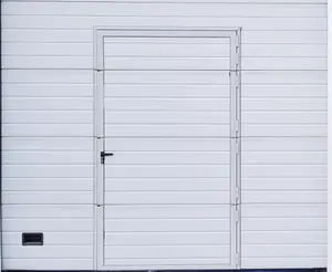 Porte de garage industrielle sectionnelle automatique avec porte piétonne