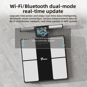 เครื่องชั่งน้ำหนักอัจฉริยะวัดไขมันในร่างกาย ขนาด 300 มม. x 330 มม. เชื่อมต่อแอปผ่านบลูทูธ ระบบสัมผัสอัจฉริยะ ฟังก์ชั่นหลากหลาย สำหรับการออกกำลังกาย - Product Image 3