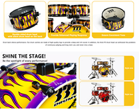 PD Professional Acoustic Drum Kit Set Hot-Selling Complete Accessory Package for Beginners Including Free Cymbals for Musicians