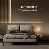 Banqcn 3 pièces/ensemble lien intelligent magnétique Portable Rechargeable sans fil capteur de mouvement Led veilleuses pour chambre