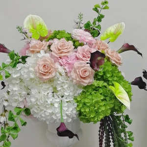 Bouquet de fleurs en cascade de luxe, arrangement de fleurs en soie, boule de fleurs artificielles, centre de table pour mariage et décoration de fête - Product Image 4
