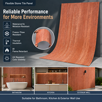 Revêtement mural en pierre flexible, surface durable, pour les zones intérieures à fort trafic