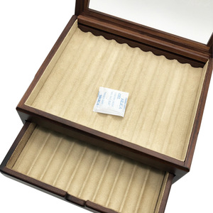 Solid Wood <b>Pen</b> <b>Box</b> With Drawers 202x247x150mm Walnut Storage For Office Home Use - Product Image 2