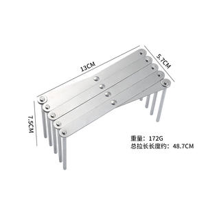 Étagère à vaisselle extensible en acier inoxydable, cadre télescopique, support de rangement réglable pour cuiseurs vapeur de cuisine - Product Image 5