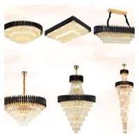 NOUVEAU Lustre moderne en métal grand modèle nordique en cristal, luminaire de plafond pour chambre à coucher, salon, suspension 90 LED K9 luxe AC 3000K