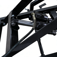 Table élévatrice pneumatique à ciseaux pour moto, capacité 450 kg, avec pédale et valve de décompression, et étau de roue pour remplacement/réparation