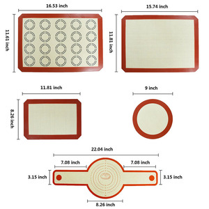 Juego de Tapetes de Silicona Antiadherentes de Grado Alimenticio para Hornear, Reutilizables, Entrega Rápida, Reducción de Aranceles, Herramientas para Repostería - Product Image 5