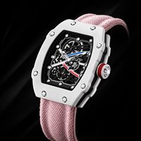 Nuevo Reloj de Cuarzo Luminoso Impermeable de Moda para Mujer con Forma de Barril, Correa de Nylon, Esfera con Agujas, 47mm 9mm, Cierre de Hebilla Integrado