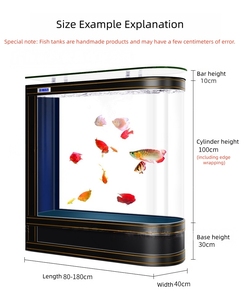 <span class=keywords><strong>Aquarium</strong></span> écologique autoportant en verre ultra-transparent avec filtre latéral intégré en forme de balle, idéal comme séparateur de pièce - Product Image 6