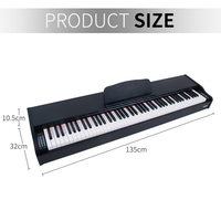 Professional 88-Key Heavy Hammer Electric Piano-Professional Grading Keyboard Multifunction Black Wooden for Student Beginners