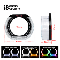 2.5/3 pouces 5D diamant Led couverture de lumière Wrgb avec contrôle d'application Led yeux d'ange pour motos voitures feux de jour Drl VAHID